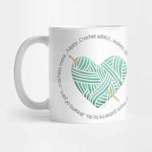 Crochet Addict Heart Mug